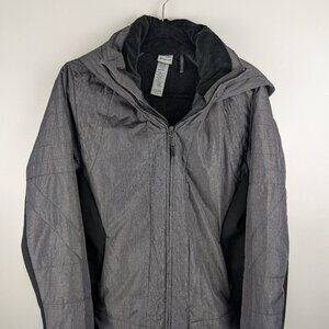Champion Womens‎ Gray Full Zip Hooded Jacket Softshell Athletic Coat